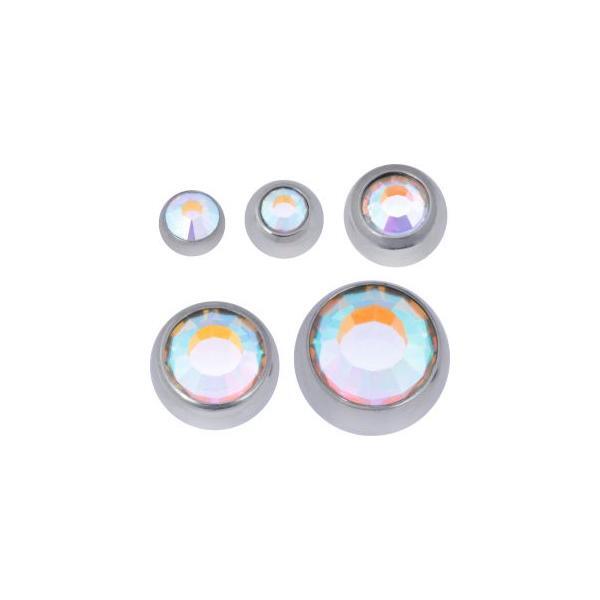 Titanium Highline Faceted Jewelled Threaded Balls