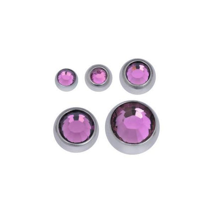 Titanium Highline Faceted Jewelled Threaded Balls