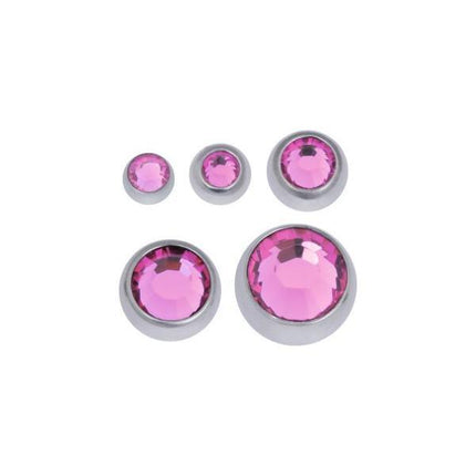 Titanium Highline Faceted Jewelled Threaded Balls