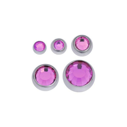 Titanium Highline Faceted Jewelled Threaded Balls