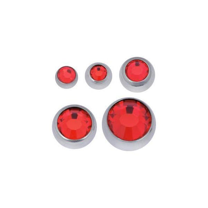 Titanium Highline Faceted Jewelled Threaded Balls