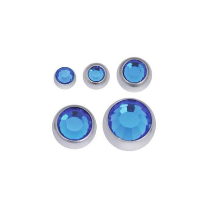 Titanium Highline Faceted Jewelled Threaded Balls