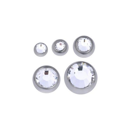 Titanium Highline Faceted Jewelled Threaded Balls