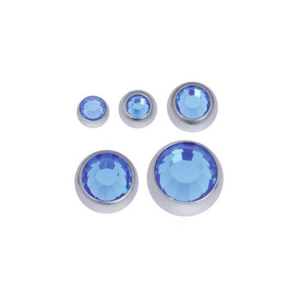 Titanium Highline Faceted Jewelled Threaded Balls