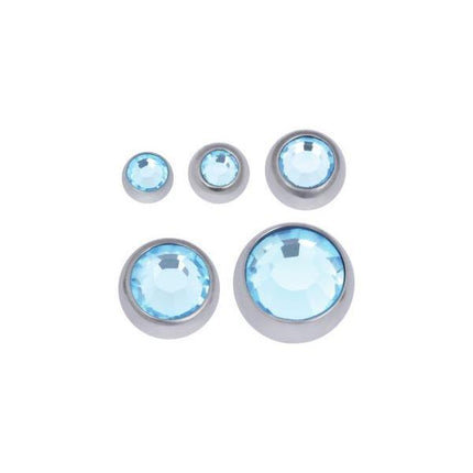 Titanium Highline Faceted Jewelled Threaded Balls