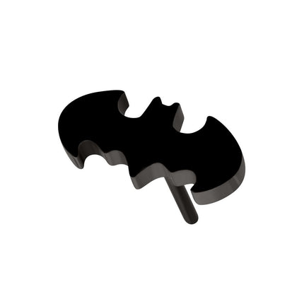 Invictus Black PVD Titanium Threadless DC Comics Batman Logo Top