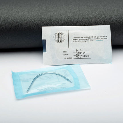 Invictus Tri-Beveled Ultra-Sharp Tips Biomedical-Grade Silicone Coated Piercing Curved Needles (50 needles per box)
