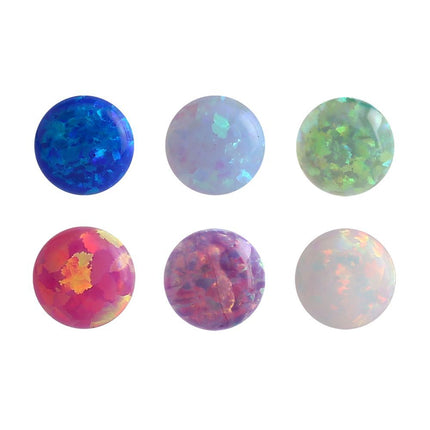 Synthetic Opal Threaded Ball White / 1.2mm (16ga) / 4mm