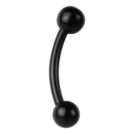 Bioplast® Black Micro Bananabell : 1.2mm (16ga) x 6mm x 3mm Balls