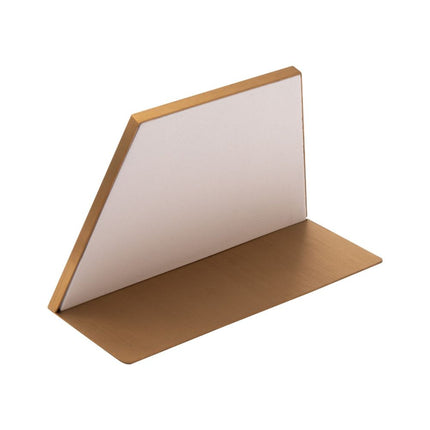 Invictus Satin Brass Frame on White Leatherette with 6-Pin Hole Empty Display for 14Kt Gold Threadless Tops