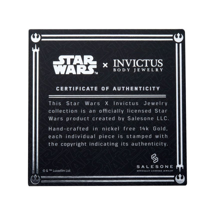Invictus 28 Hole Black Leatherette Pad for 14Kt Gold Star Wars Jewelry