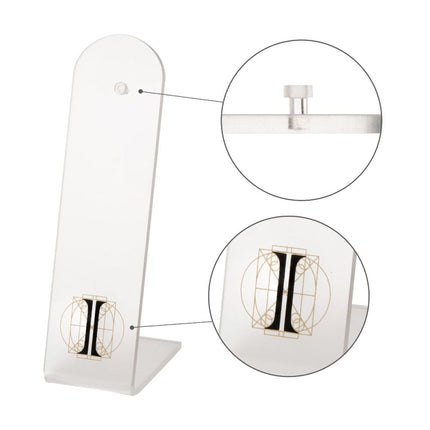 Invictus Rounded Top L-Bend Acrylic with Hole for Left Ear Display