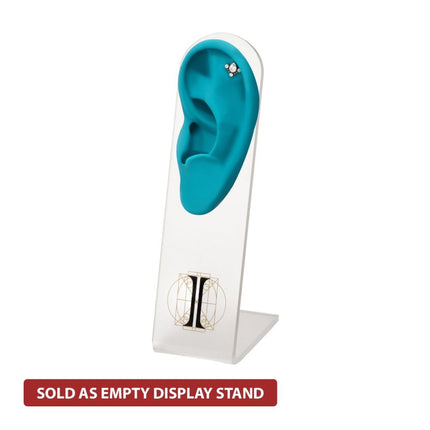 Invictus Rounded Top L-Bend Acrylic with Hole for Left Ear Display