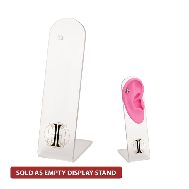 Invictus Rounded Top L-Bend Acrylic with Hole for Right Ear Display