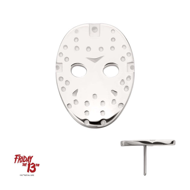 Invictus 14Kt White Gold Friday The 13th Jason Mask Threadless Top
