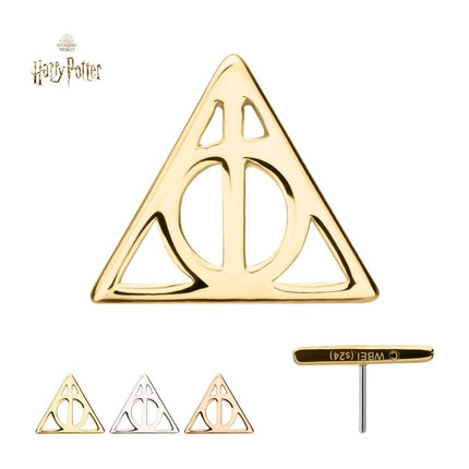 Invictus 14Kt Gold Harry Potter Deathly Hallows Threadless Top