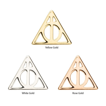 Invictus 14Kt Gold Harry Potter Deathly Hallows Threadless Top