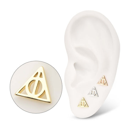 Invictus 14Kt Gold Harry Potter Deathly Hallows Threadless Top