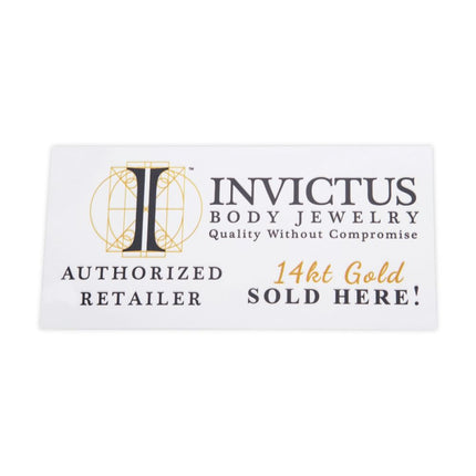 Invictus 14Kt Gold Window Cling