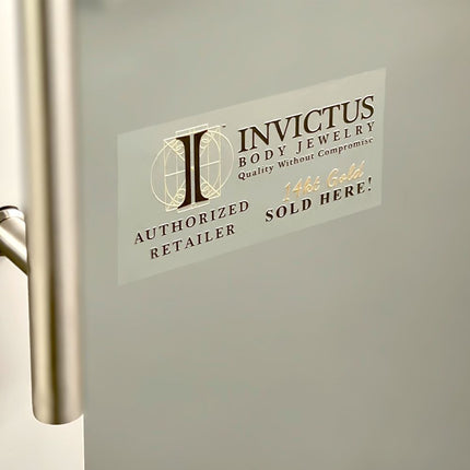 Invictus 14Kt Gold Window Cling