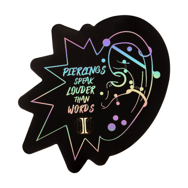 Invictus' Sticker "PIERCINGS SPEAK LOUDER THAN WORDS"