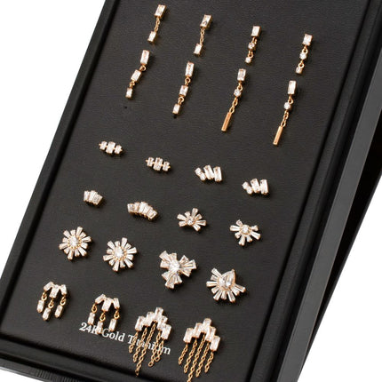Invictus 24Kt Gold PVD Titanium Threadless Basic Top Collection and Display