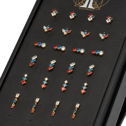 Invictus 24Kt Gold PVD Titanium Bicentennial Threadless Top Collection and Display