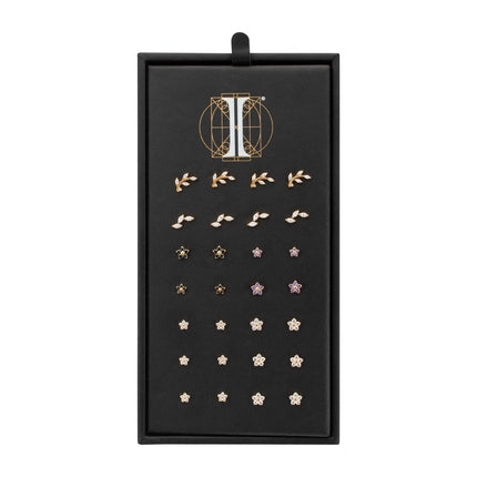 Invictus 24Kt Gold PVD Titanium Flower & Vine Threadless Top Collection and Display