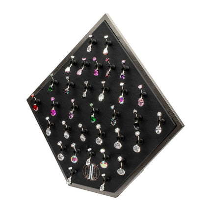 Invictus Titanium Internally Threaded Double Prong Set Gem Fixed Bottom Navel Collection and Display