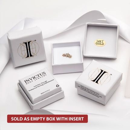 Invictus White Box with Insert for 14Kt Gold