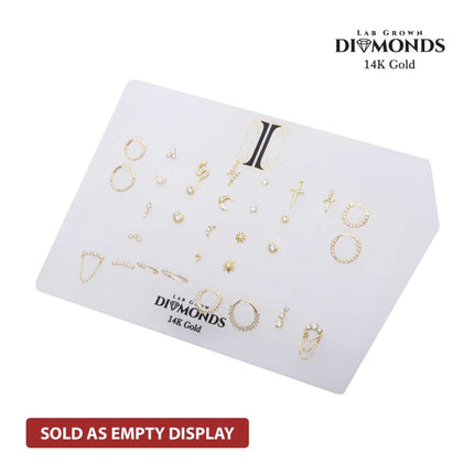 Invictus 40 Hole Frosted Matte Finish Acrylic Landscape Display for 14Kt Gold Lab-Grown Diamonds