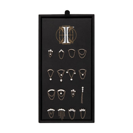Invictus Titanium Threadless Chain Dangle Top Collection and Display