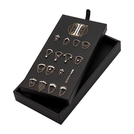 Invictus Titanium Threadless Chain Dangle Top Collection and Display
