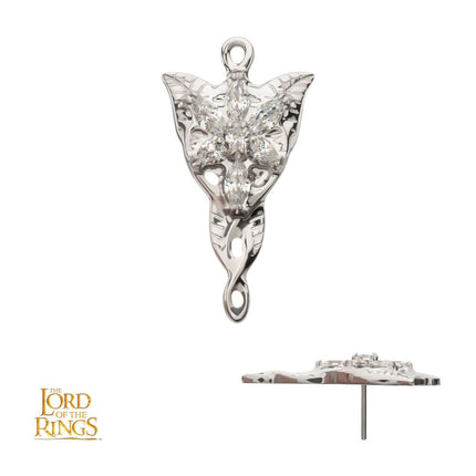 Invictus Titanium Threadless Lord of the Rings Evanstar Gem Top
