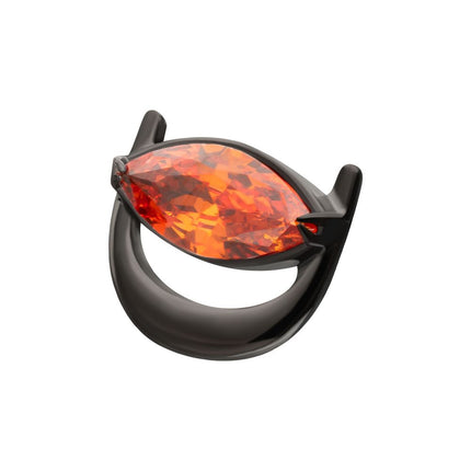 Invictus Black PVD Titanium Threadless Lord of the Rings Eye of Sauron Gem Top (Pre-order Now: ETA 10/16/2026)