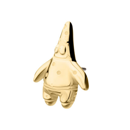 Invictus 14Kt Yellow Gold Nickelodeon Patrick Star Threadless Top