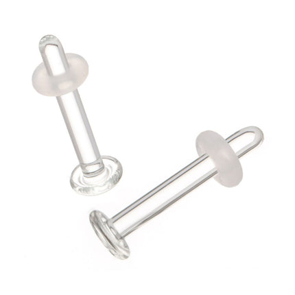 Invictus Glass Labret Retainer with Clear Silicone O-Ring