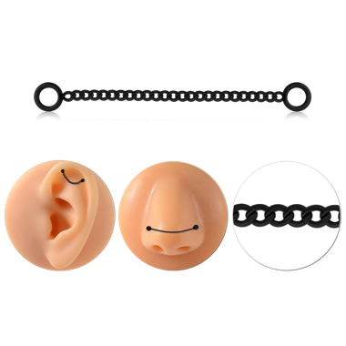 Titanium Black PVD Hanging Chains for Hinged Segment Rings