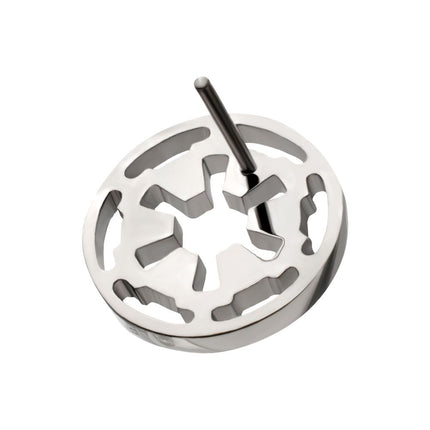 Invictus Titanium Threadless Star Wars Imperial COG Logo Top