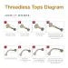 Invictus Titanium Threadless Bat Sword Top