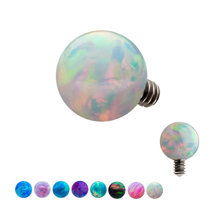 Invictus 14g Titanium Internally Threaded with Synthetic Opal Ball Top