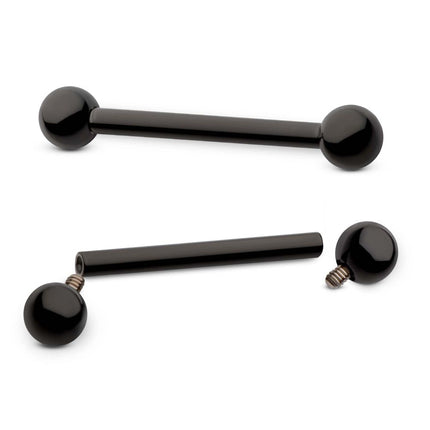 Invictus Black PVD Titanium Internally Threaded Barbells