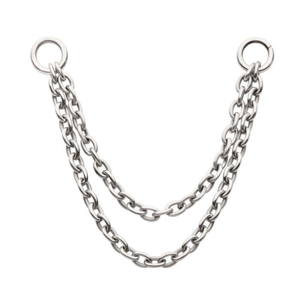 Invictus Titanium 2 Tier Rolo Chain with Ring