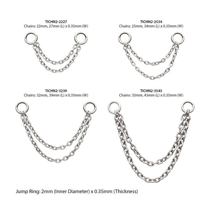 Invictus Titanium 2 Tier Rolo Chain with Ring