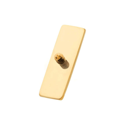 Invictus 24Kt Gold PVD Titanium Internally Threaded 3 Pyramid Stud Top