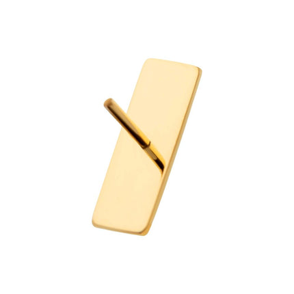 Invictus 24Kt Gold PVD Titanium Threadless 3 Pyramid Stud Top