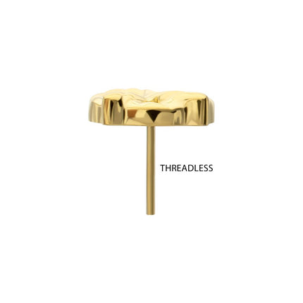 Invictus 24kt Gold PVD Titanium Threadless Twisted Pretzel Top