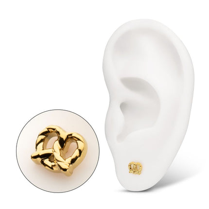 Invictus 24kt Gold PVD Titanium Threadless Twisted Pretzel Top