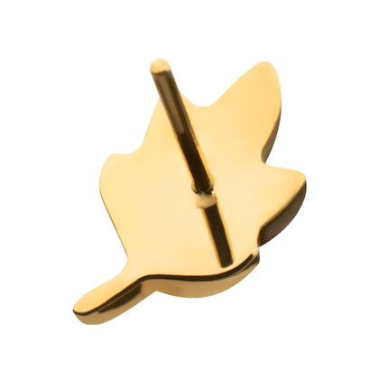 Invictus 24Kt Gold PVD Titanium Threadless Leaf Top