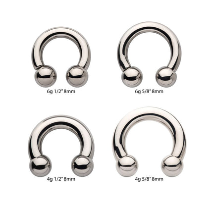Invictus Titanium Internally Threaded Basic Big Gauge Circular Barbells